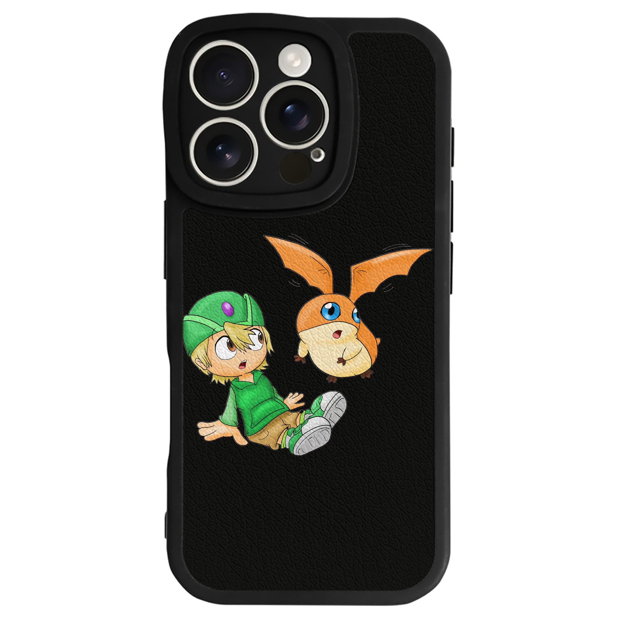 （画像用） Digimon デジタルモンスター/デジモン 【iPhone 16シリーズ対応】シリコンスマホケース（レザー調） 材質：シリコン